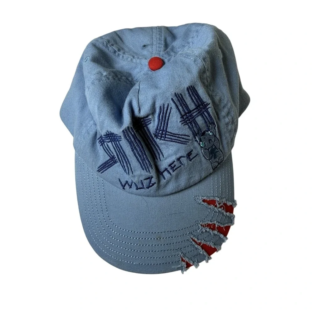 Disney Parks Stitch Wuz Here Distressed Claw Mark Youth Adjustable Hat Cap